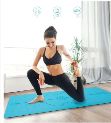 [SUPER VIP] Thảm Tập Yoga Định Tuyến Da PU Cao Su Tự Nhiên Thấm Hút Mồ Hôi Chống Trơn Trượt Cao Cấp.Đàn Hồi Và Độ Bám Dính Cực Tốt Không Độc Hại Không Kích Ứng Da Thân Thiện Với Môi Trường.