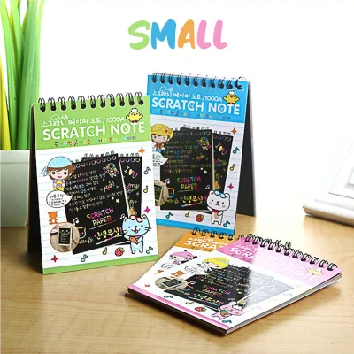 Rainbow Scratch Notebook Magic Colorful Kids Children Drawing Painting Activity Note Book DIY Paper Craft Art Kit Toys