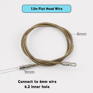 NEXTYOO Carbon Steel Wire Puller Connector Head Cable Puller Accessories Electrician Tools Automatic Thread Guide Professional Connect To 6mm Wire Wire Cable Elastic Threader
