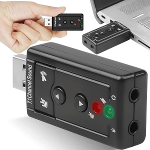 Portable USB 2.0 External Sound Card Virtual 7.1 Channel Stereo Audio Adapter