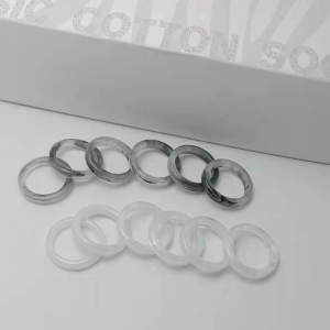 2Pcs Colorful Acrylic Rings for Women Thin Round Rings Transparent Stackable Band-Rings Birthday Ornament Gifts