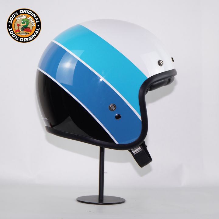 bell 500 helmet malaysia Bell Helmet Custom 500 (Riff Gloss White/Blue)