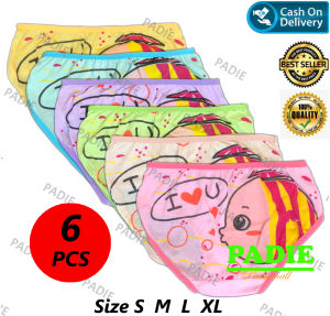 PADIe - 6 PCS Celana Dalam/CD Anak Perempuan Cewek ESSEN/CERIA Size S M L XL