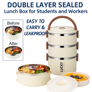 Cutlery Case No String of Flavors Large Capacity Lunch Box Eco-friendly Material Preserve Freshness