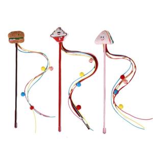 Mèo chơi Cây Đũa phép cho hoạt động vật nuôi hoạt động và liên kết phim hoạt hình Burger cho mèo con trong nhà tập thể dục cho mèo