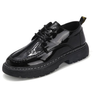Leather Shoes Mens Shoes Daren Spring New Hong Kong Style Low-Top Small Leather Shoes Youth Casual Shoes Martin Shoes Shoes