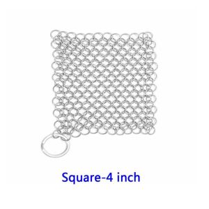 Stainless Steel Chainmail Scrubber Cleaning Cast Iron Cleaner