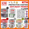 1L KTH 786 785G 750 736 604 701 7798 cat besi anti karat /anti rust paint /cat anti karat /cat pagar besi anti karat metal oxide / matt matte white black / hitam putih matte. 