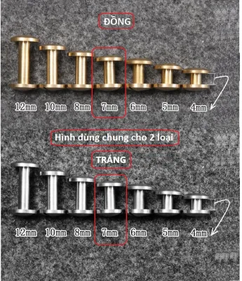 (COMBO) ĐINH TÁN ĐỒNG VẶN REN Phụ Kiên Da Handmade