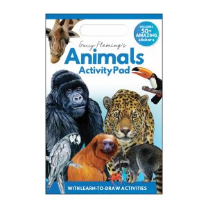 Animals Activity Book Pad For Kids To Do Fun Activities Colouring Drawing With 50+ Stickers