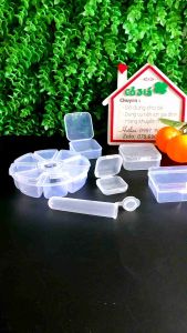 Sỉ 100 hộp nhựa PP trong suốt đựng sticker đá nail phụ kiện Mini nhiều kích thước để lựa chọn