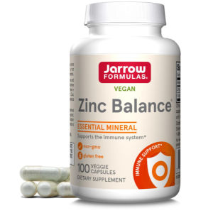 Viên Kẽm Zinc Balance Jarrow Giảm Mụn Tăng Đề Kháng Điều Hoà Tiết Tố Bổ Sung Đồng (100 viên) - giúp điều hòa hormone cân bằng tâm sinh lý ở cả nam và nữ từ đó chống các hiện tượng như khó chịu bức bối kể cả rối loạn hormone khiến da tiết dầu từ đó h