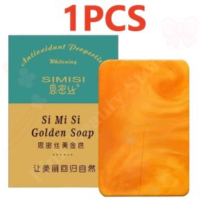 【BUY 1 TAKE 1】Natural Fragrance Gold Essential Oil Soap Handmade Essential Oil Soap Anti-Aging Antibacterial Bath Soap Anti-Mite Amino Acid Facial Soap Long-Lasting Fragrance Gentle Care For Body And Face Comes With Foaming Net - 80g