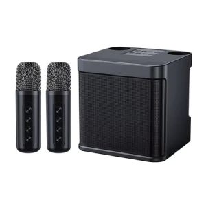 E-HOME KARAOKE Bluetooth Speaker Wireless 2 MIC TV AUX SPEAKER HF Bluetooth KTV Equipment 3D Stereo Microphone For Family Party