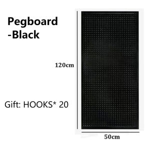 Metal Pegboard With Stand 120x50cm Wall Hanging Shelf Organizer Kit Hole Board Home Decor Display Rack Tools Storage