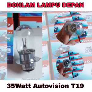 Bohlam Lampu Depan 35Watt Autovision T19 K1 Non Halogen 1 KOTAK ISI 10 PCS