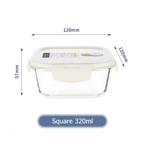 Glass Food Storage Containers With Steam Vent Lid Borosilicate - FUNKY.sg