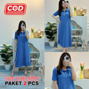 ( PAKET 2 PCS ) LONG DRESS NAGITA JUMBO CRINKLE AIRFLOW