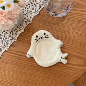 LIWU Hoạt hình dễ thương Đế lót ly vải hình thú Cách nhiệt Hình thú Đế lót ly vải hình động vật Dễ thương Chống bỏng Tấm lót ly bằng vải Trang chủ