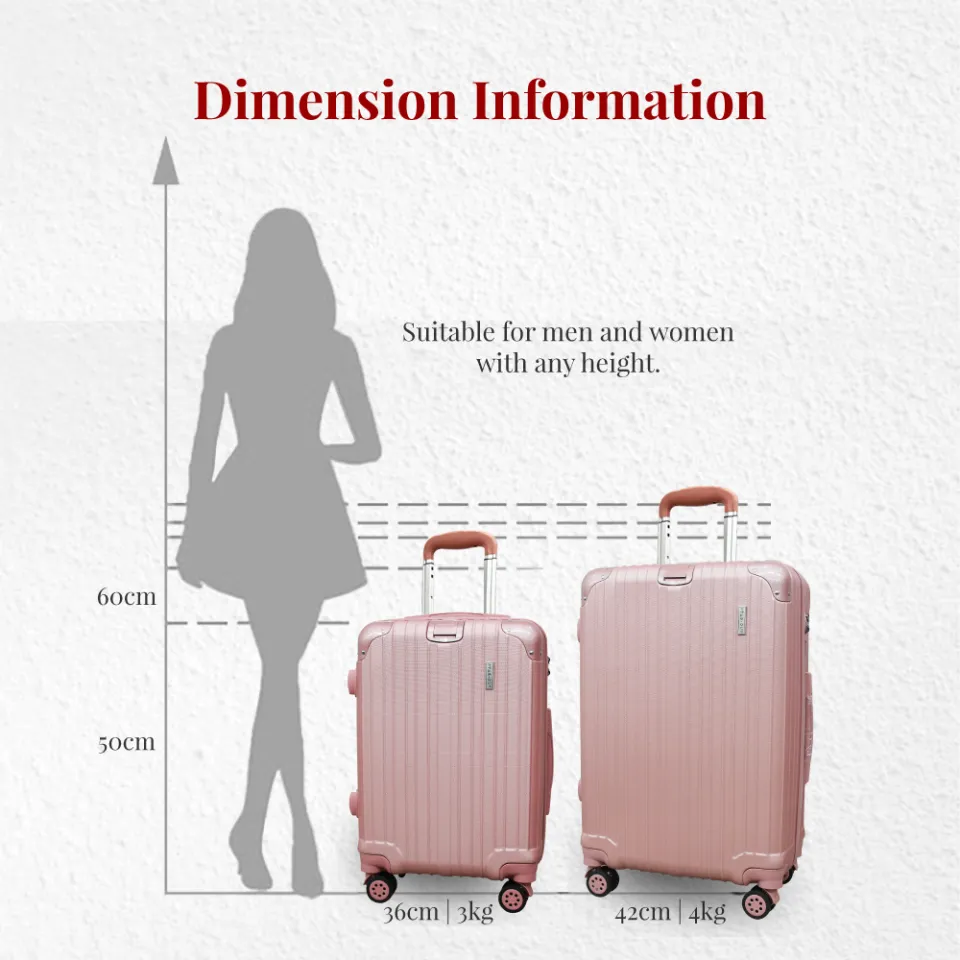 Stag-Out Travel] Amirates Premium Rose Gold 24 ABS Hardcase Travel Luggage  Bag Check-In Bagasi Luggage