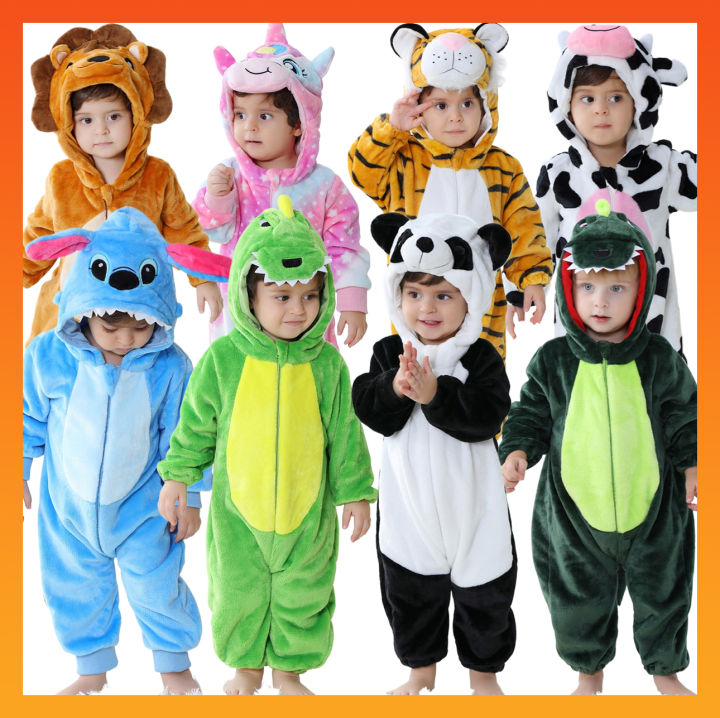 Modern Printed Newborn Baby Short Sleeved Cotton Jumpsuit Infant Cartoon Animal Costumes Clothing For Girls and Boys Kids