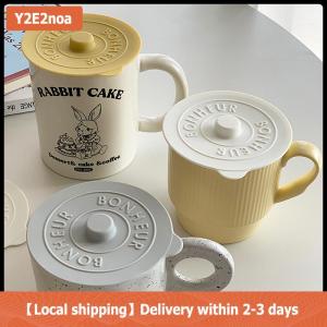 【Local shipping】 1pcs phổ Silicone Glass cup Bìa niêm phong nắp bảo vệ nhiệt độ bảo quản cho cà phê Sữa cup với lồi xử lý