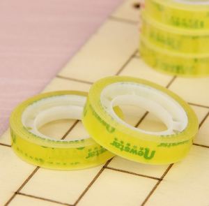 4pcs Office Stationery Adhesive Tape Self-Adhesive Student Tape Learning Office Supplies Transparent Small Tape 透明胶带 (1255)