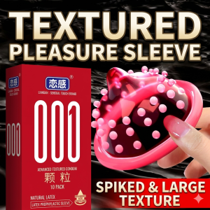 001 Dotted Condom Extra Large Dots Ultra Sensitive Latex Delay Pleasure 10pcs