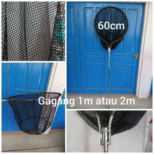 serokan ikan besar stainless gagang panjang serokan ikan koi