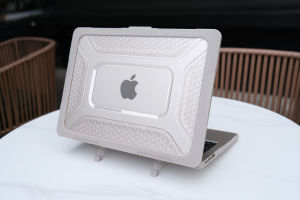 Fold Kickstand Case For MacBook Pro 13inch Air 13 13.6 M3 M2 M1 Model A2681 A2338 A2337 A1932 A2179 A2251 A1708 A1706 With Touch Bar & Touch ID Heavy Duty Rugged Hard Shell Cover