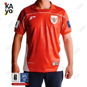 Jersey Timnas Indonesia Terbaru 2025 Jersey Erspo Lengan Pendek bahan embos Motif Timbul Logo Garuda 3D