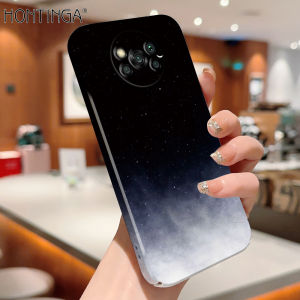 Hontinga All-inclusive Film Casing For Xiaomi Poco X3 NFC Poco X3 Pro Case Korean film Phone Case Aurora Galaxy Space Sky Back Casing lens Protector Design Hard Cases Shockproof Shell Full Cover Casing For Girls