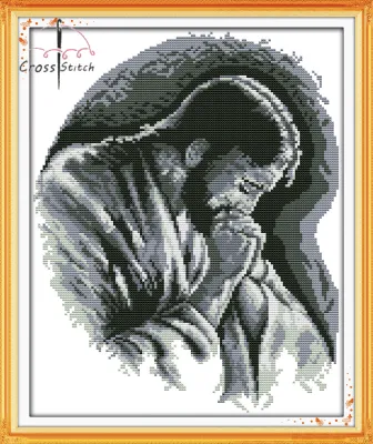 Cross Stitch Complete Set Jesus (8) Printed Unprinted Aida Fabric Canvas 11CT 14CT Needlework Handmade Embroidery Home Room Decor
