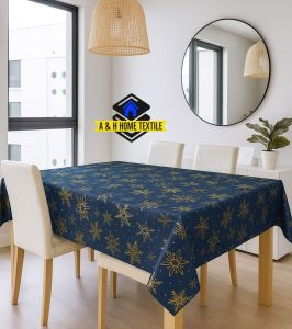 Christmas Printed Rectangular Tablecloth Waterproof Easy to clean Home Decor Restaurant Table Decoration & Accessories