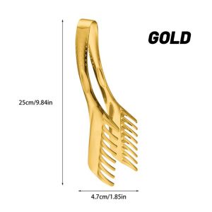 Stainless Steel Pasta Tongs Non-Slip Stainless Steel Food Tongs For Noodles Spaghetti Kitchen Tools Bbq Accessories