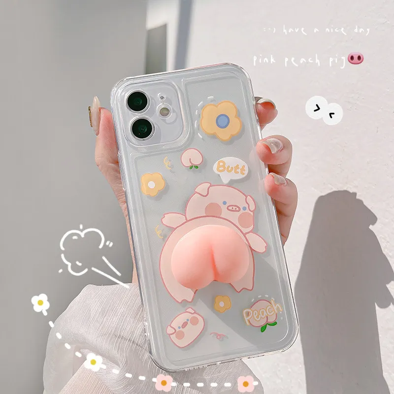 Cute Cartoon Pig Kawaii Phone Case for IPhone 11 12 Pro Max 12 Pro