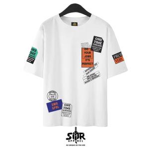 SMR APPAREL Baju kaos oversize Tshirt Oversize cotton combed 24s Pria & Wanita - On Time