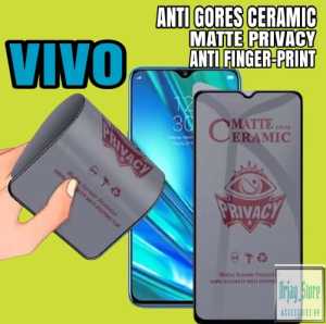 Pelindung Layar Kaca Cermin Anti-Garis VIVO Y11/Y12/Y15/Y17 - Matte Black Anti-Garis Anti-Fingerprint