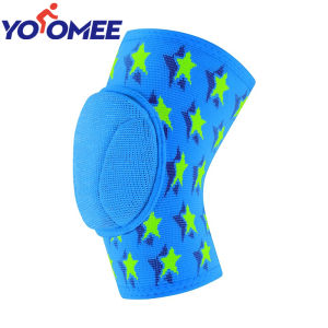 Yoomee สนับเข่าสำหรับเด็กหญิงเด็กชายฟองน้ำหนาป้องกันการชนกันของแผ่นปกป้องเข่ากลางแจ้งบาสเก็ตบอลฟุตบอลกีฬาขี่จักรยาน1ชิ้น