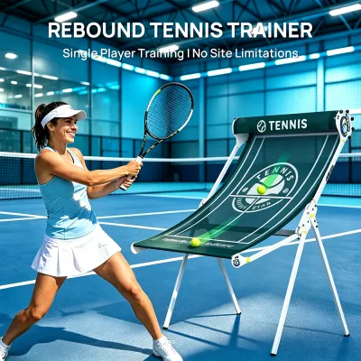 New Folding Tennis Single-person Practice Machine Home Tennis Practice Rack Tennis Rebound Net