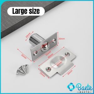 Baete Spring Invisible Cabinet Door Beads Lock Closet Ball Catch Latch with Screws