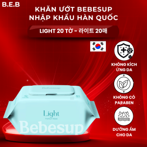 Khăn Ướt Nhập Khẩu Hàn Quốc Bebesup Light 20 Tờ