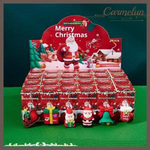 [Carmelun] Christmas Series Doll Keychain Gift Box Toy Kawaii Santa Claus Xmas Tree Elk Keyring Bag Pendant Toys Christmas Gifts