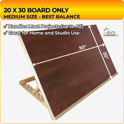CEA Dark Wood Drawing Board 18x24 20x30 24x36 Portable Drafting Table for Architecture Engineering Students and Artists