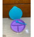 Tupperware Kiddos Bowl with Spoon 350ml 1pc Satuan dengan sendok hang on spoon tempat bekal anak wadah nasi sayur dengan sekat 3 350 ml bawa bekal anak makanan buah lucu imut  bagus awet praktis murah promo diskon go green lolly tup pink hijau orange ungu. 