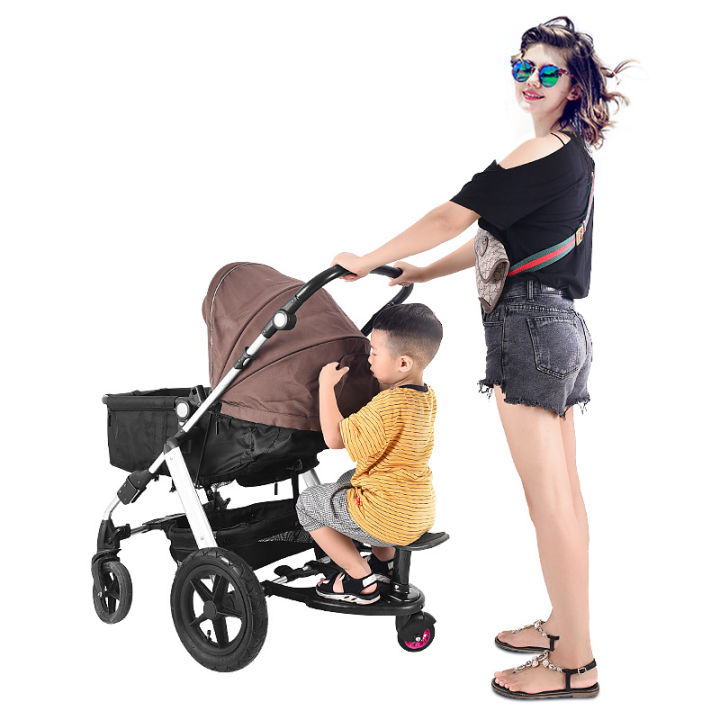 MQLITTLESHOP Baby stroller extension stand on board universal design ride on stroller platform standing glider pram buggy Lazada Singapore