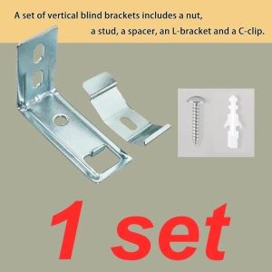 2 Set Window Blinds Screws and L Brackets Vertical Blinds Mounting Clips Korean Curtain Holder Kit