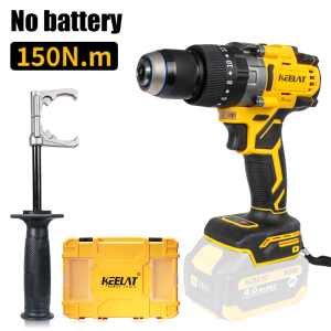 KEELAT KCD014S Heavy duty 150NM Electric Drill Cordless Brushless Smart Electric Drill Rechargeable Lithium Battery Power Tool