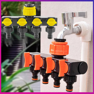 4 Ways Water Controller 1 Split 4 Water Outlet Water Tap with Valve on Off Control Hose Splitter