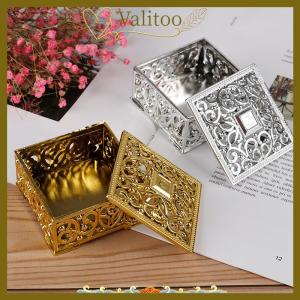 [Valitoo] กล่องพลาสติกใส่ของมีค่ากล่องขนมทรงสี่เหลี่ยมหีบสมบัติกล่องของขวัญแต่งงาน